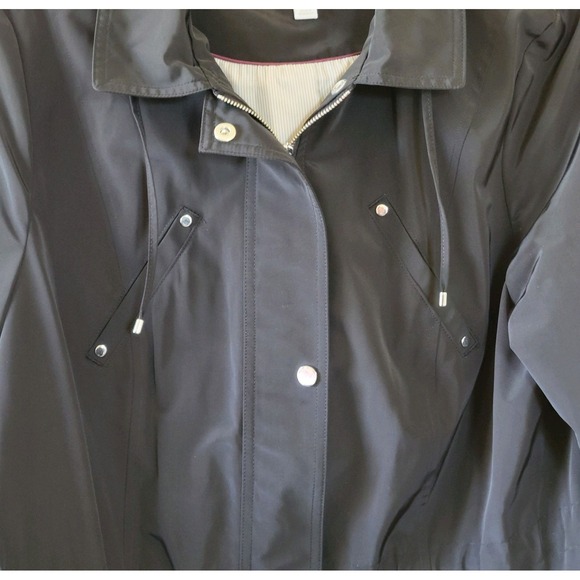 Charter Club Coat Size 1X Black Water-Resistant Hooded Anorak Jacket Womens - Picture 3 of 12